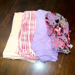 BUNDLE of (4) Baby Swaddles/Lightweight Blankets